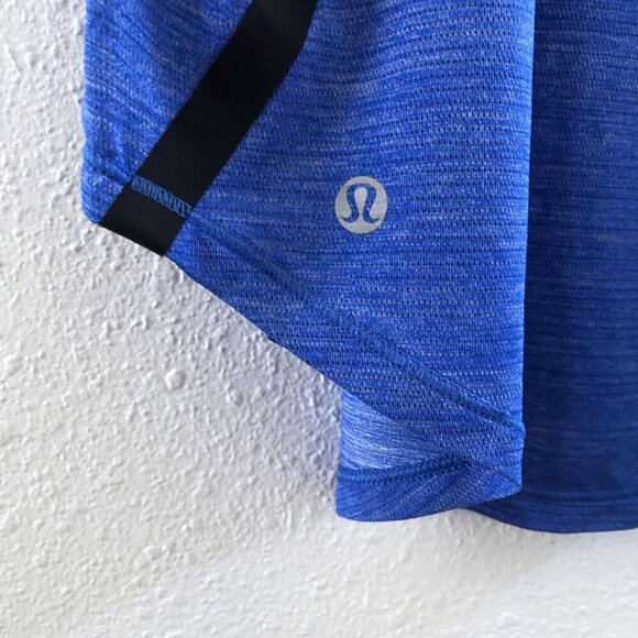 LULULEMON On Track Singlet Heathered Cerulean Blue No Size Tag/ Dot Check Measu - Picture 8 of 10